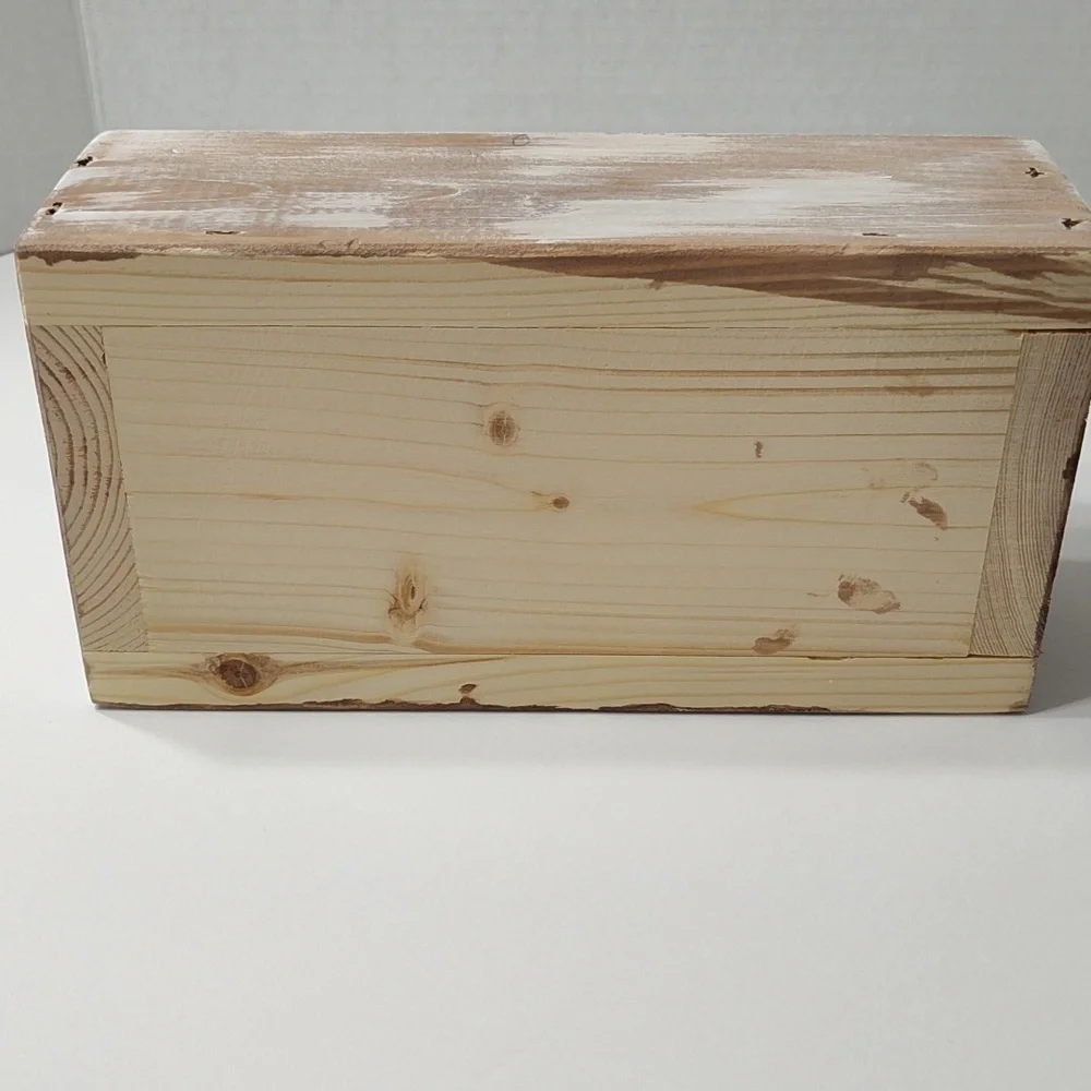 Pair of Solid Wood Rectangular Decor Boxes ( set of 2) - Picture 4 of 8